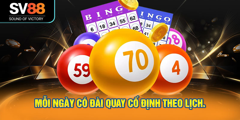 Mỗi ngày có đài quay cố định theo lịch.