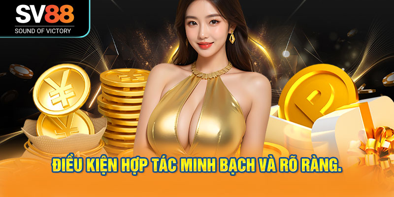 Điều kiện hợp tác minh bạch và rõ ràng.